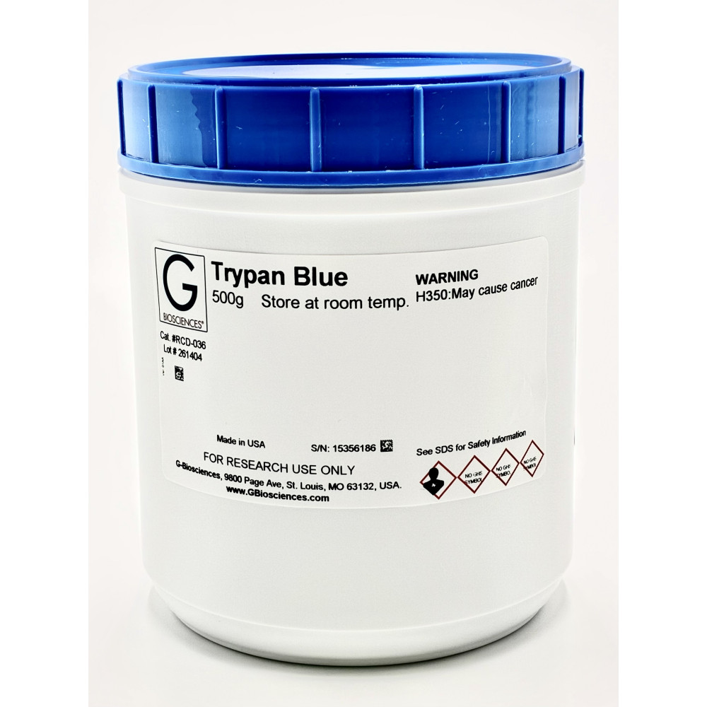 Trypan blue for assessing cell viability in laboratory settings,